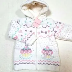 メゾピアノ　アウター　裏ボアニット　パーカー　S　110cm～120cm