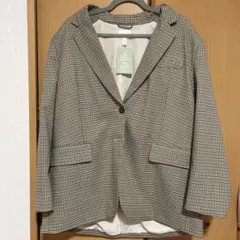 H&M チェックBIGテーラードジャケット zara ブラウン　茶色　オーバー