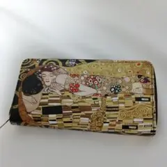 新品未使用タグ名画クリムトン接吻男女兼用ダスタフ-クリムトン名画デザイン長財布