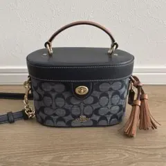 COACH シグネチャー 2way ショルダーバッグ バニティ デニム - メルカリ