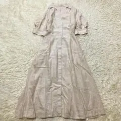 カレンソロジー リネン100% ロングシャツワンピース マキシ丈 麻のサムネイル