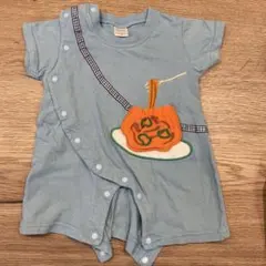 futafuta かぼちゃ刺繍ロンパース 70