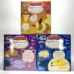 めぐりズム蒸気でホットアイマスク PoKéMoN企画品 3種類セット