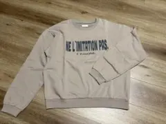 SHIPS aniy ロゴプリントトレーナー　ベージュ　FREE size