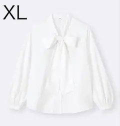 GU ボウタイブラウス 白　XL