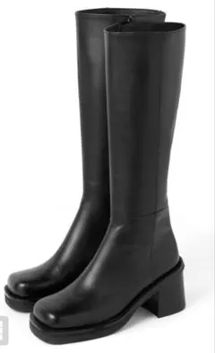 GRL スクエアトゥロングブーツ