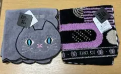 アナスイ　ハンドタオル　タオルハンカチ　2枚セット　猫