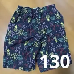 125-135 ユニクロ　スポンジボブ ハーフパンツ キッズ　ステテコ 130