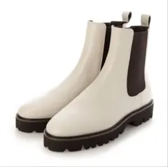 卑弥呼 アイボリー サイドゴアブーツ 本革