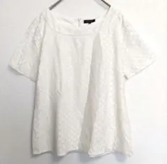 【7-IDconcept】Tシャツ(40)半袖カットソー ブラウス 刺繍のサムネイル