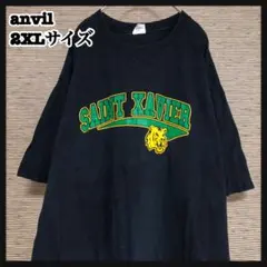 【アンビル】半袖Tシャツ　ザビエル　アニマル　デカロゴ　トラ　タイガー黒59
