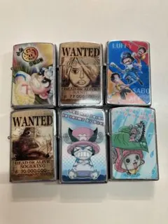 ワンピースその他のキャラクターライター 6個セット