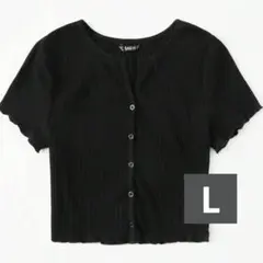 【 未使用新品 】 SHEIN シーイン 半袖リブカーディガン リブトップスのサムネイル