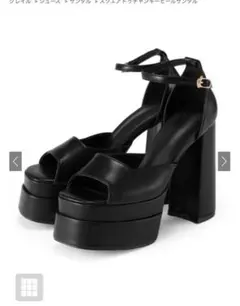 スクエアトゥチャンキーヒールサンダル[gd1531]