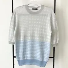 zucca 透かし半袖ニット