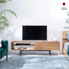 【LOWYA】テレビボード｜ナチュラルウッド｜日本製