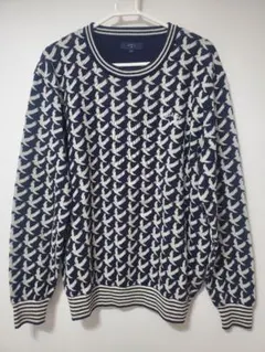 callaway(キャロウェイ)ワンポイントロゴ刺繍総柄ニットセーター