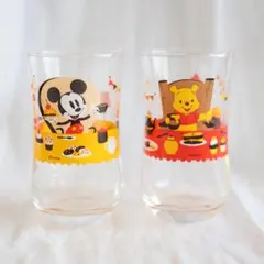 KIRIN ディズニー グラス 2個セット ミッキーマウス プーさん コップ