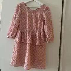 春色♪卒業パーティーにも♪　ペプラムミニワンピ