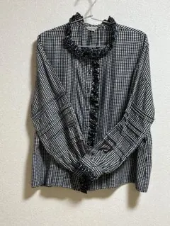 サマンサモスモス スタンドレースフリルブラウス