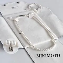 【未使用】ミキモト　K18 アコヤ　パール　ネックレス　付属品完備　Mチャームのサムネイル