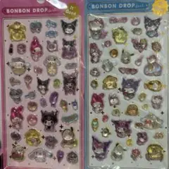 ２枚セット　うるちゅるボンボンドロップシール