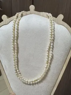240cm 14K 585 パール ロング ネックレス 真珠 金 ベビーパール - メルカリ