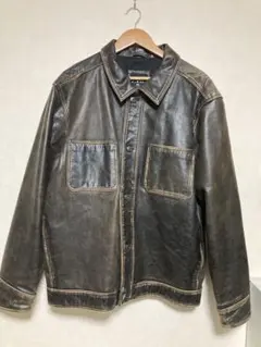 ZARA レザージャケット ダークブラウン