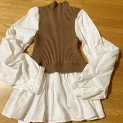 fifth ボリュームスリーブドッキングニット