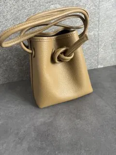 美品【vasic】ボンドミニミニ　オールレザー　2way ストーン　ブラウン系