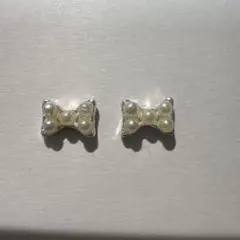 リボン型パールネイルパーツまとめ買いお得