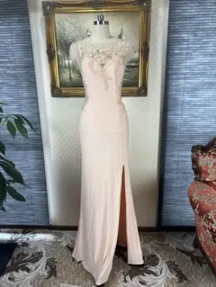 タイトストレッチスリットロングドレスステージ誕生日パティーキャバ嬢ナイトクラブ