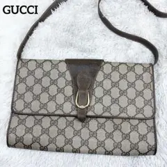 【美品】オールドグッチ GGスプリーム ロゴ金具 ショルダーバッグ 2way