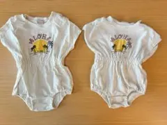 最値下 petit main ロンパース 70cm 2枚セット 双子