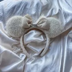 ミッキーマウス風カチューシャ（白色）