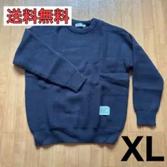 ニット セーター メンズ XL ネイビー カジュアル トップス