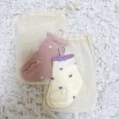 新品♡JAMIE KAY ハート柄ベビーソックス 2점 세트