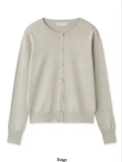 CELFORD ベージュ ボタン付き長袖カーディガン