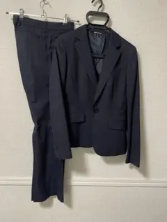 ネイビー ストライプ パンツスーツ上下　5号
