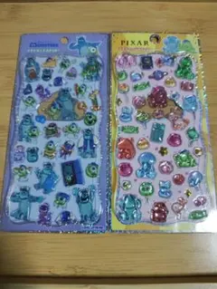 モンスターズ・インク、ピクサー系2枚セット　プチドロップステッカー