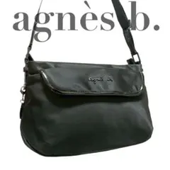 美品 agnès b. ショルダーバッグ ブラック シンプル コンパクト 軽量