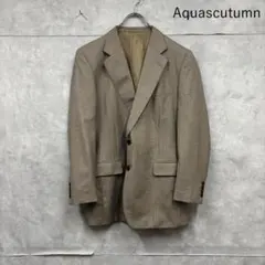 Aquascutumn 2B チェック テーラードジャケット 日本製 N2539のサムネイル