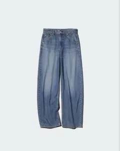 UNIQLO ライトブルー デニム バギーカーブジーンズ 26