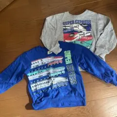 新幹線デザイン 長袖カットソー 100cm