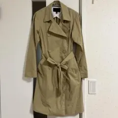iCBベージュ トレンチコート ダブルブレスト　7号