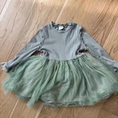 グレー・ミントグリーン ワンピース