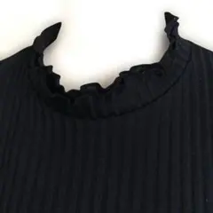 DRESKIPドレスキップ <M> ニット ブラック フリル 長袖 221