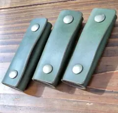 バッグ　持ち手カバー 　栃木オイルレザー ハンドメイド　3点セット　207