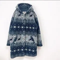 古着おしゃれL.L.Beanエルエルビーン雪ノルディック柄トナカイ結晶ボアジャケ