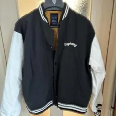 BACK NUMBER スタジャン ナイロンジャケット M 黒/白